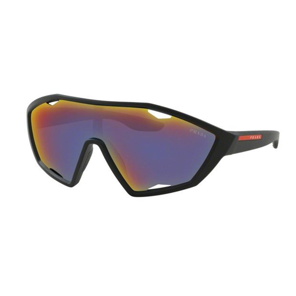 Prada Linea Rossa OPS10US Sunglasses in a black rubber frame