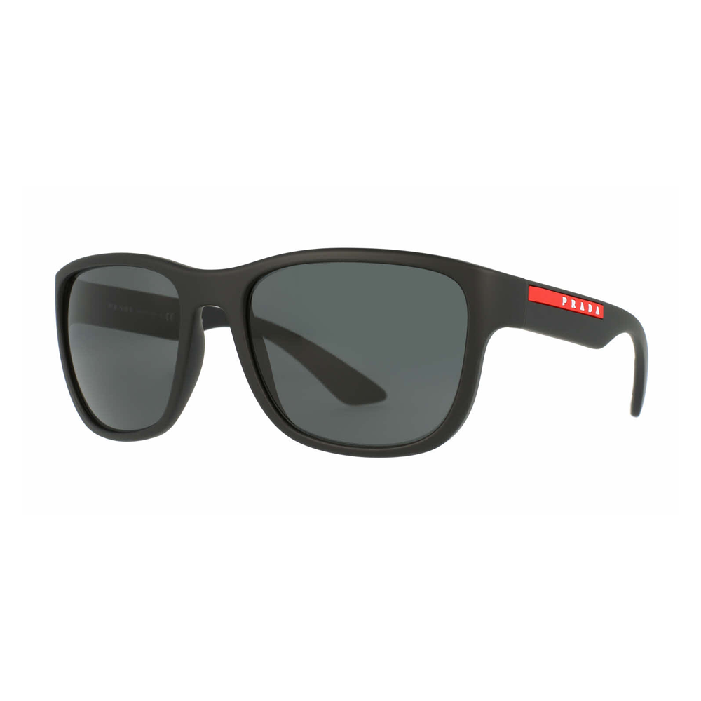 Prada Linea Rossa OPS01US Sunglasses in black rubber frame