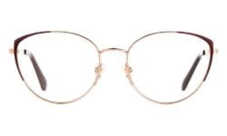 Kate Spade Noel G Glasses in a rose gold and red frame