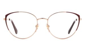 Kate Spade Noel G Glasses in a rose gold and red frame