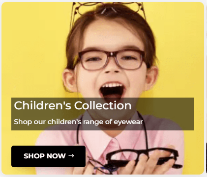 Child wearing glasses - factory glasses childrens collection